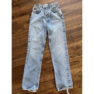 AGOLDE 90'S Pinch Waist High Rise Straight Jeans Sz23 Button fly A154-1206